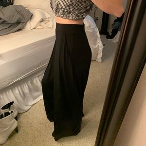 wide leg black pants